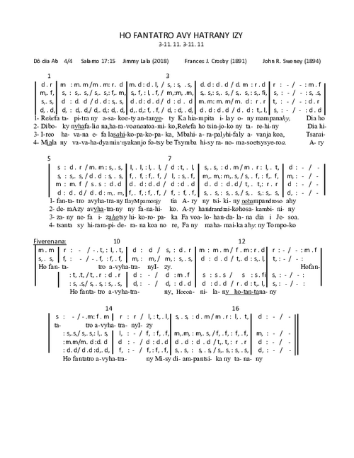 HO FANTATRO AVY HATRANY IZY