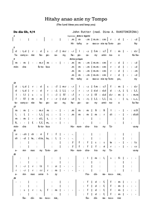 The Lord Bless you and keep you